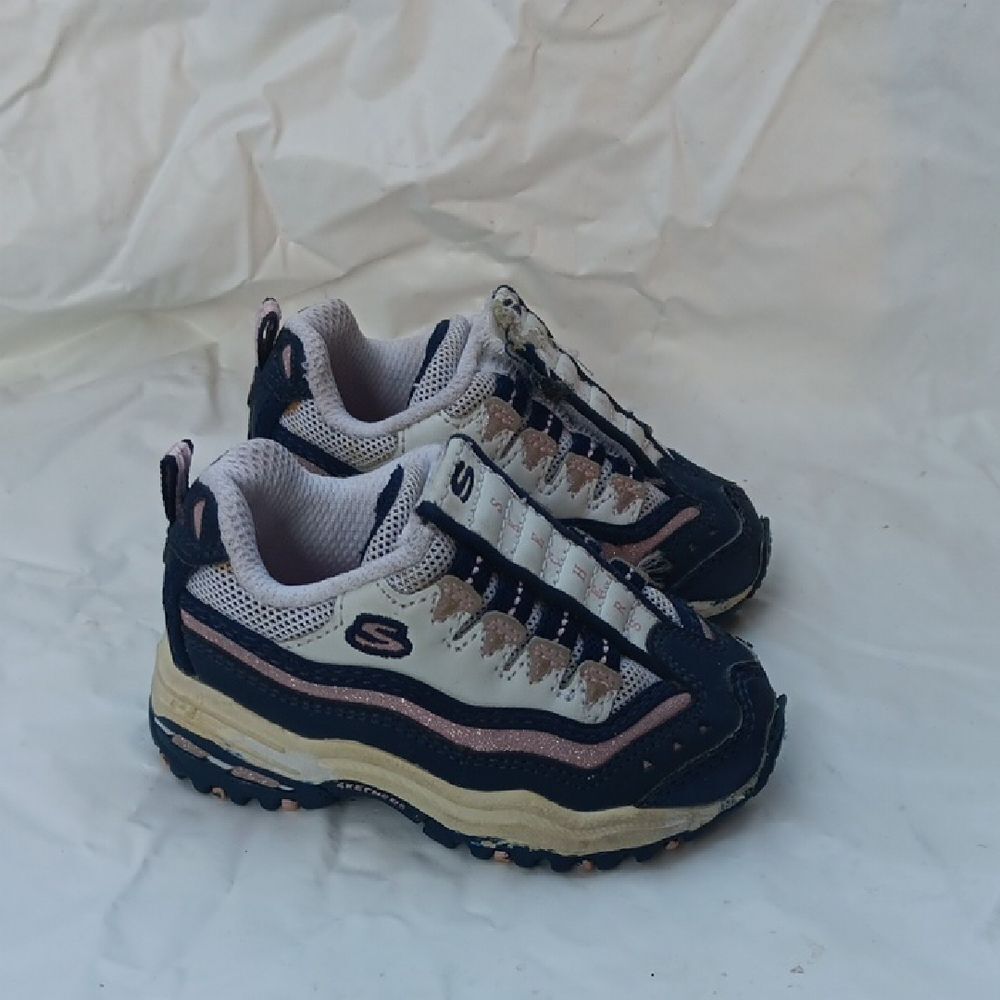 Skechers Kids' Navy and Pink Sneakers Baby   Size 3